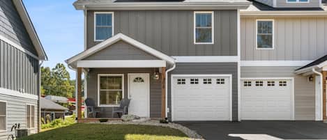 Convenient driveway parking space in front of the home.