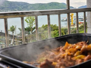 Morning coffee, sundowner or electric BBQ! Normal BBQ at your front door.