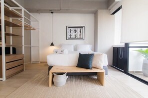 Well lit bedroom