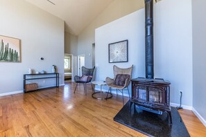 Living room - Living area w/real wood burning fireplace