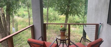 Peaceful patio for viewing wildlife