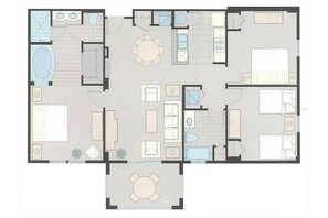 Here is the condo's layout.