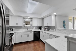 "It’s a very spacious unit with a large updated fully stocked kitchen" - John