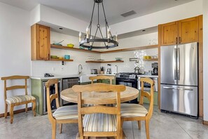 Dining and kitchen area