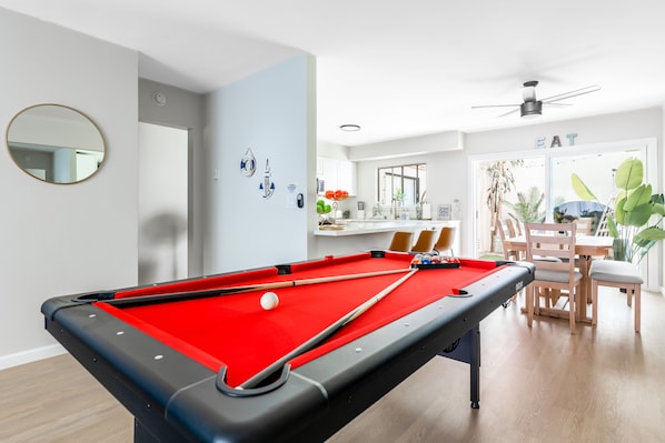 Have a friendly game of pool on this 6 foot pool table