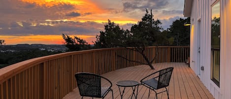 Sunset views off of the back deck 