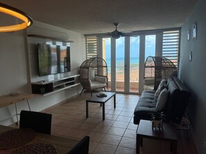 Ocean view from the living room area