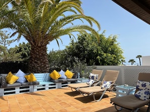 Private sunbathing area