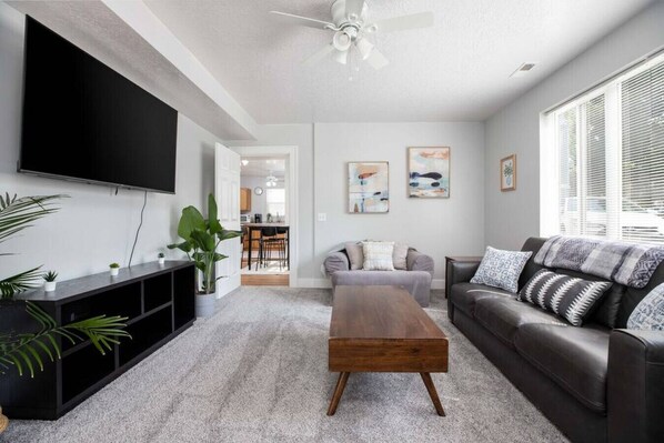 Living area with TV for entertainment