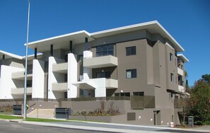 Modern building with secure basement parking
