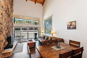 Living room and dining area