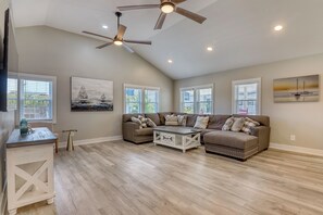 The spaciousness of this home is enhanced by the open floor plan.