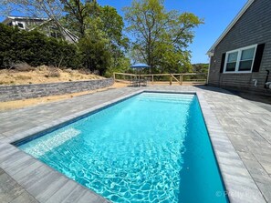 Brand new heated saltwater pool