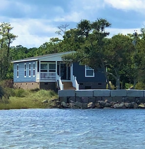 View of house from Cedar Island Bay.