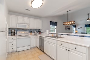 Fully stocked kitchen