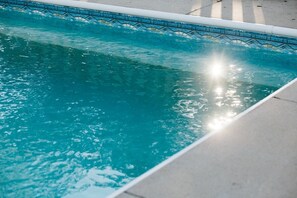 Refresh yourself in our large pool. Fenced in pool in back yard. Pool is only guaranteed to be open June - September due to water temperatures.