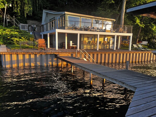 View of the cottage from Seneca Lake