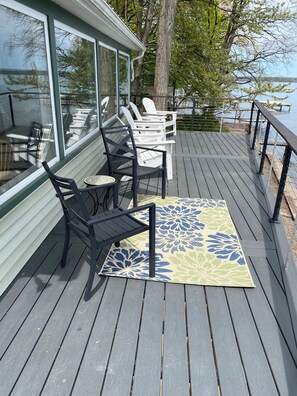 New  expanded Trex Deck overlooking Seneca Lake