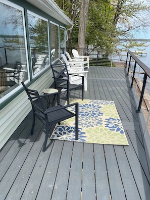 New expanded Trex Deck overlooking Seneca Lake