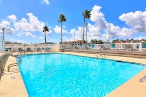 Outdoor pool for guests to enjoy