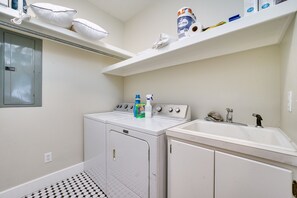 Laundry Room | 1st Floor | Iron/Board | Detergent Provided