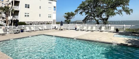 Pool and lounging area