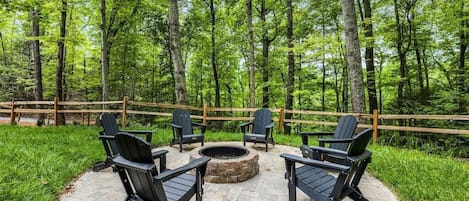 Woodhaven's backyard firepit