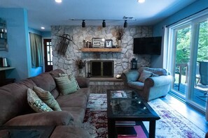 Electric Fireplace and Large Mantle