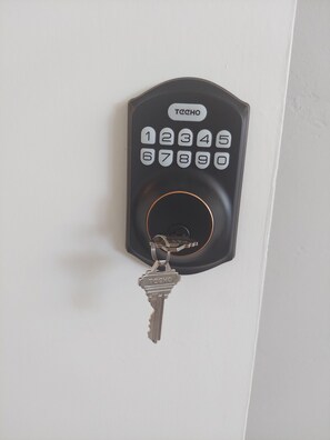 All rooms have keyless entry.