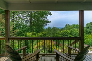 Beautiful views from the covered front porch