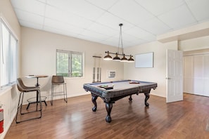 Pool Table and High Top Table
