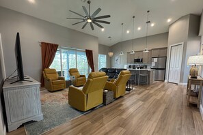The newly-constructed custom home has been curated to luxuriously host your family or group - no detail has been overlooked by the owners.