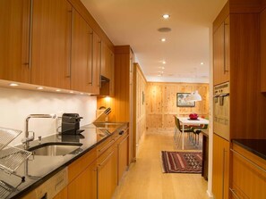 The kitchen and the dining room