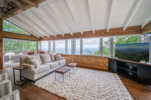 Incredible views from the main living space, looking Southward.