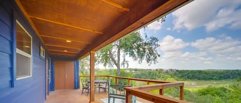 Spicewood Vacation Rental | 2BR | 1BA | 1,400 Sq Ft | 1 Small Step to Enter