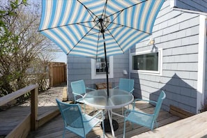 Enjoy a private patio in a backyard oasis with grill for cookouts!