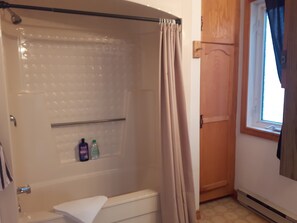 Shower, Tub and Towel Closet