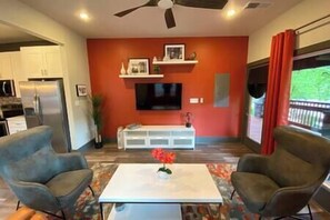 Modern living room oasis. Discount offered for stays from 1 week, or 28 days or greater. (1)