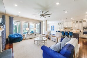 Living Room | 1st Floor | Fireplace | Smart TV | Open Floor Plan