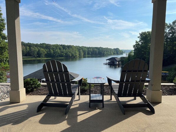 A beautiful view of Lake Anna from our patio!