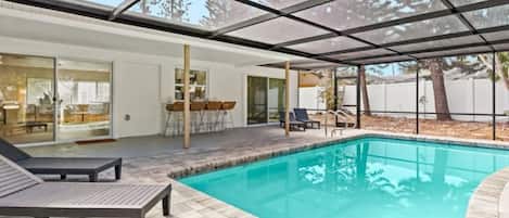 Lanai covered pool area