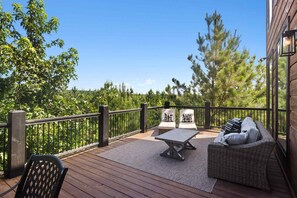 Views for miles on our upstairs balcony
