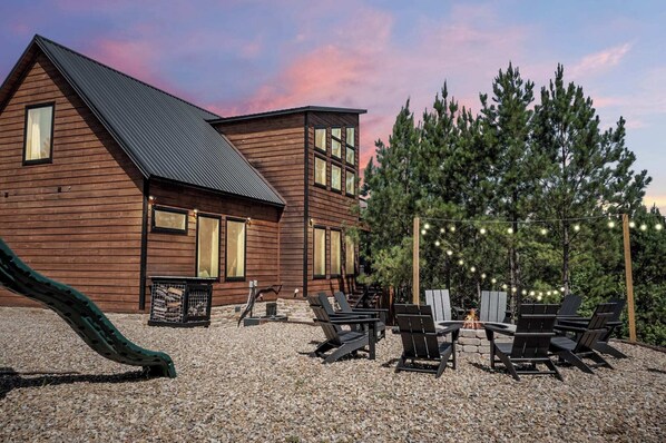 Come enjoy our amazing views, privacy and playground while you make Smores around the campfire!