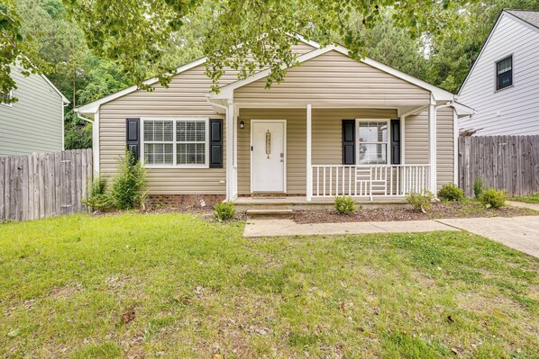 Durham Vacation Rental | 3BR | 2BA | Steps Required to Enter | 1,292 Sq Ft