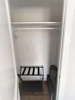 Luggage rack & pack n play for ease!