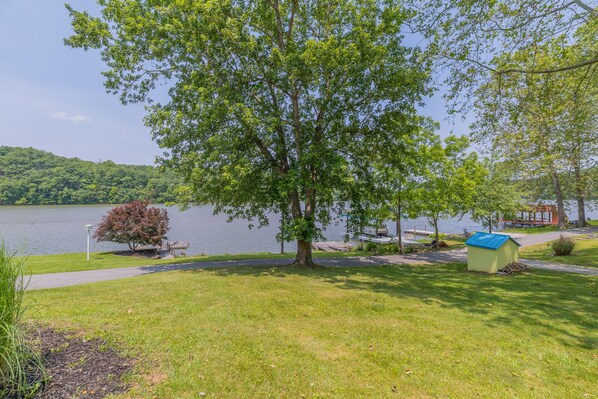 View of Claytor Lake from the porch. 