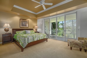 Large Bedroom 1 with lanai overlooking garden