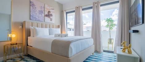 Bright modern bedroom