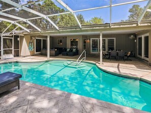 Screened Pool and Patio Area at 11 Hickory Lane