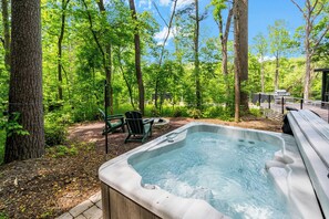 Relax in the new hot tub!